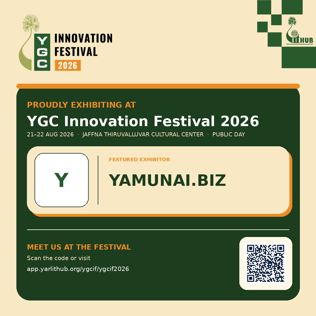 YAMUNAI.BIZ exhibiting at YGC Innovation Festival 2026