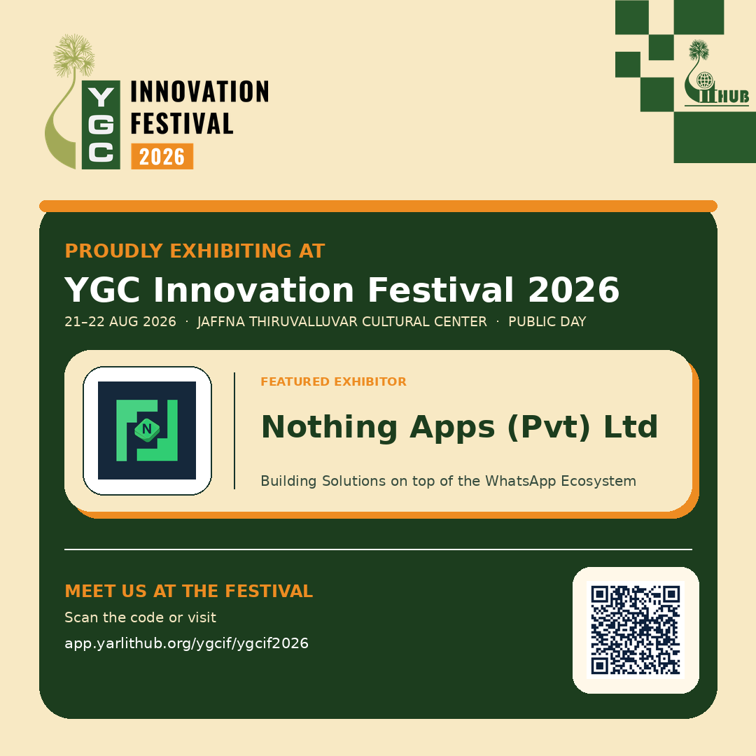 Nothing Apps (Pvt) Ltd exhibiting at YGC Innovation Festival 2026