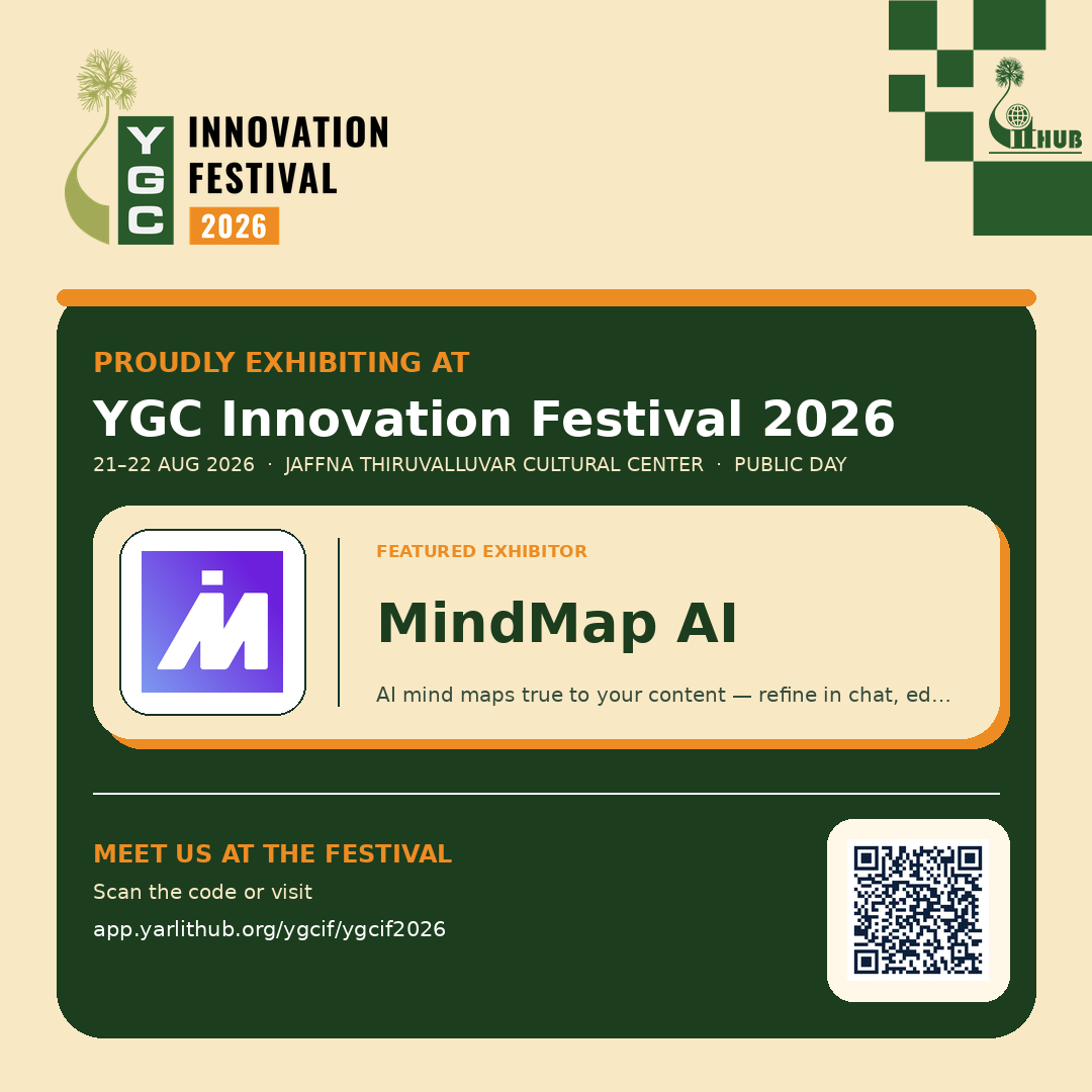 MindMap AI exhibiting at YGC Innovation Festival 2026
