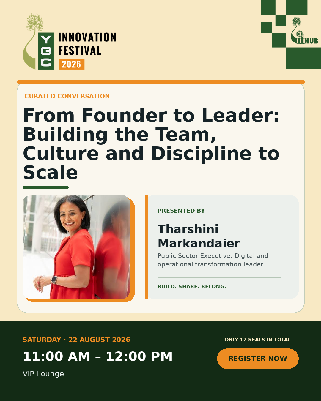 Poster for From Founder to Leader: Building the Team, Culture and Discipline to Scale