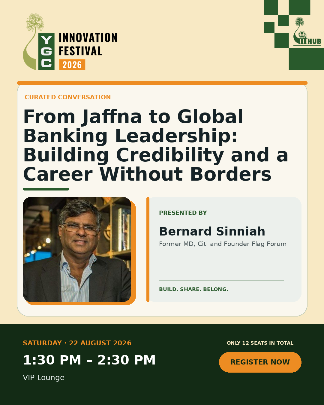 Poster for From Jaffna to Global Banking Leadership: Building Credibility and a Career Without Borders