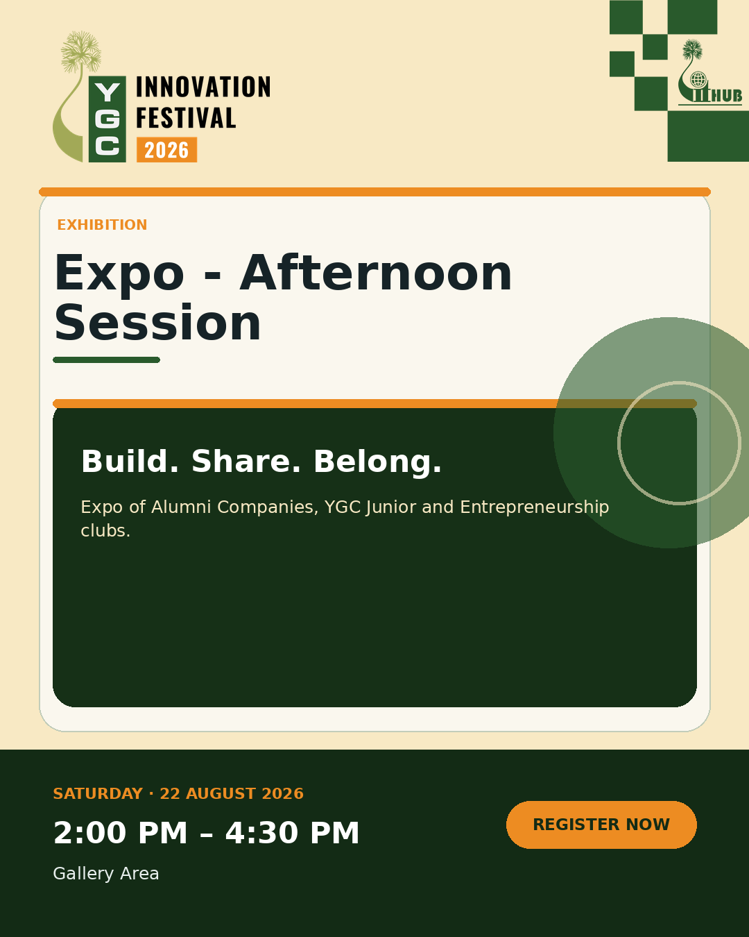 Poster for Expo - Afternoon Session